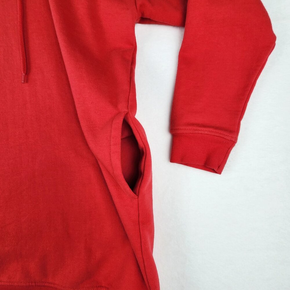 Zenana Outfitters Womens Oversized Hoodie Dress Size S/M Red - Picture 4 of 7
